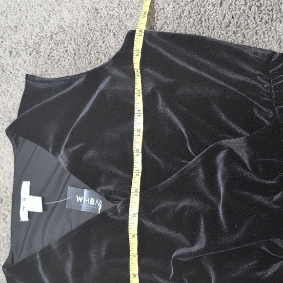 NWT WHBM White House Black Market Surplice Velvet Knee Length Strapless Dress - Picture 8 of 15